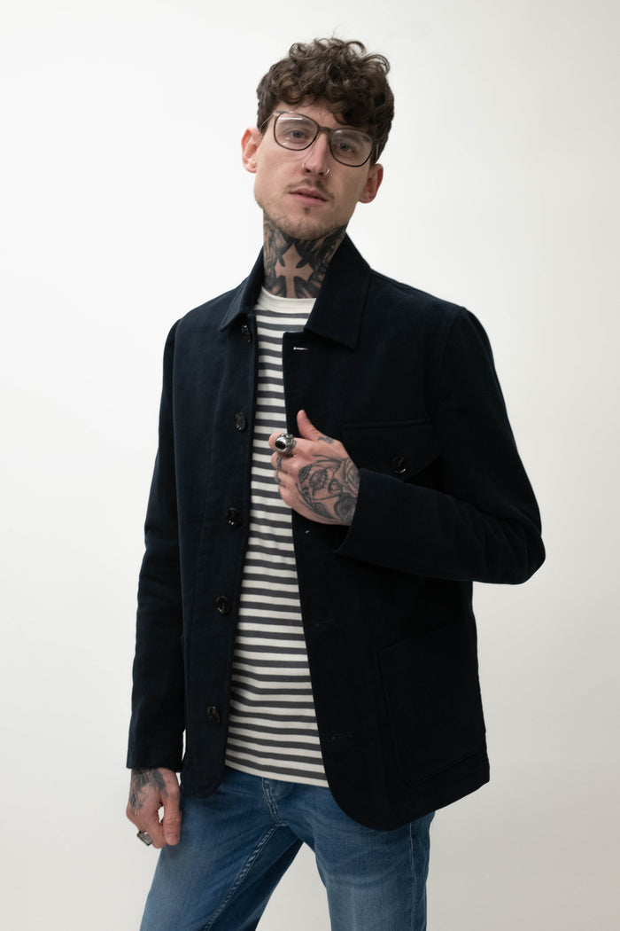 Wear London Navy Moleskin Shacket