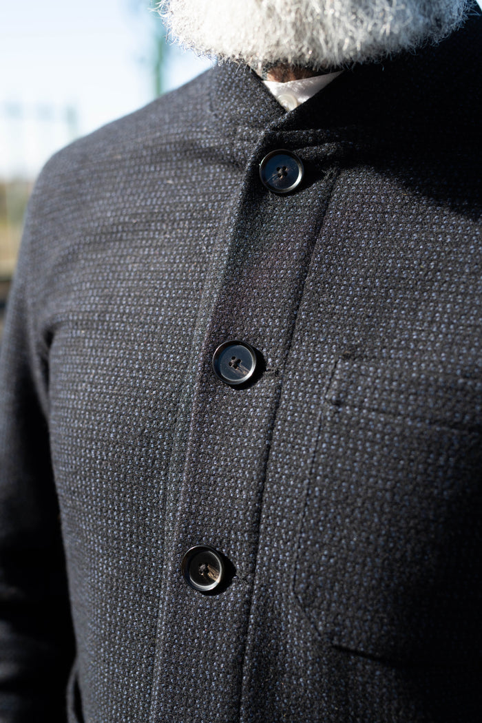 Wear London Pindot Wool Baseball Overshirt